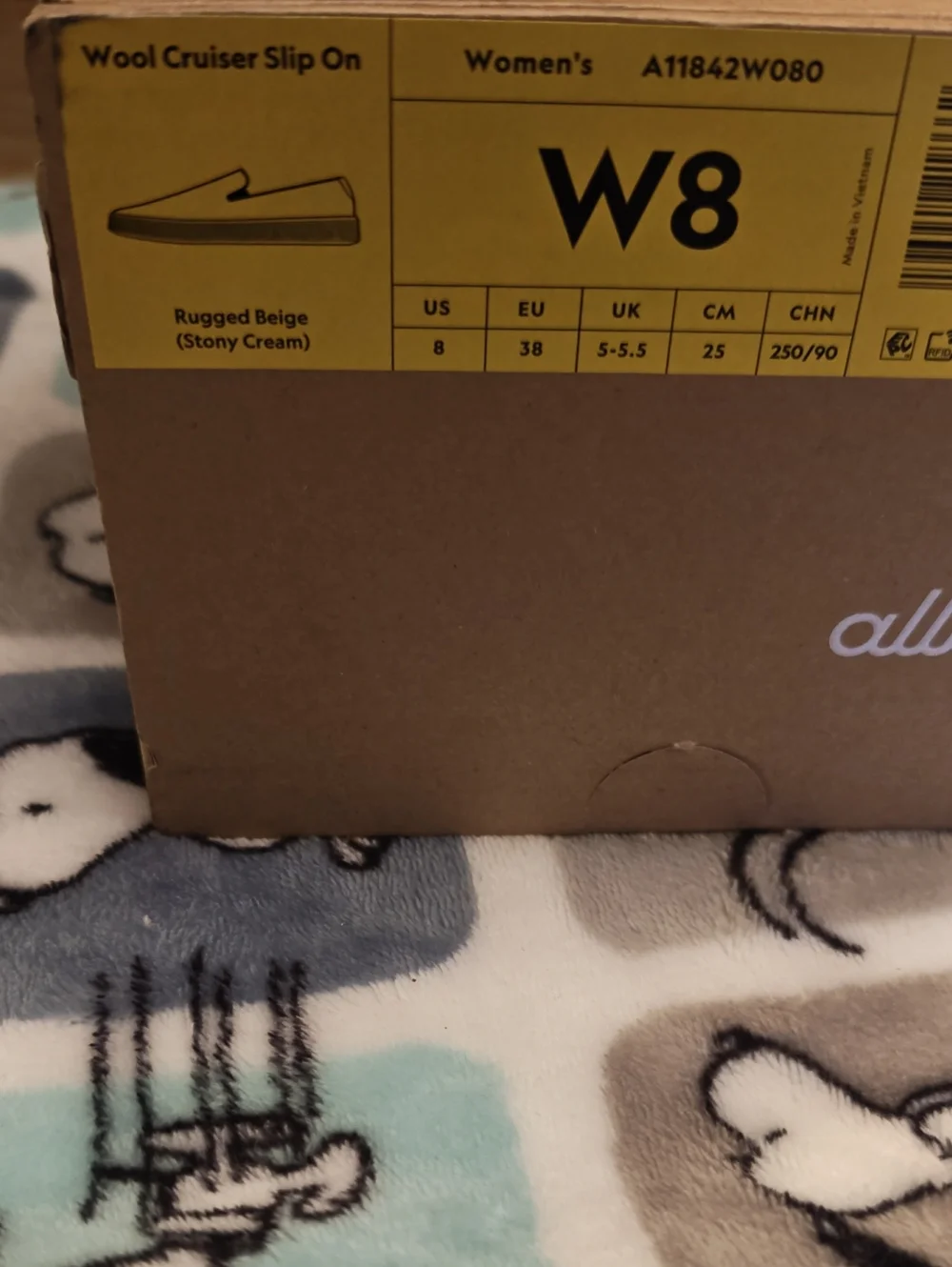 Allbirds Wool Cruiser Slip On Women's Size 8